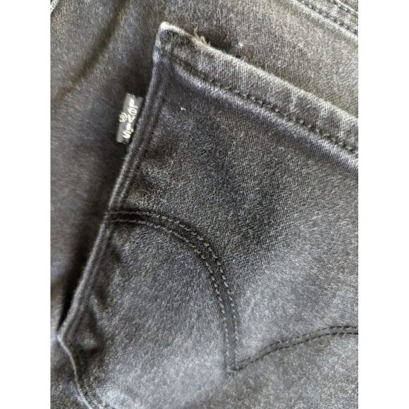 Levi's Womens denim jeans Stretch Mid Rise Black Wash stretch Size 12 - Picture 5 of 5